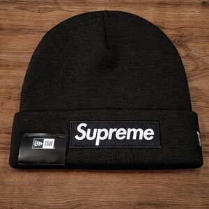 Supreme New Era Box Logo Beanie - Black (Brand New) OS